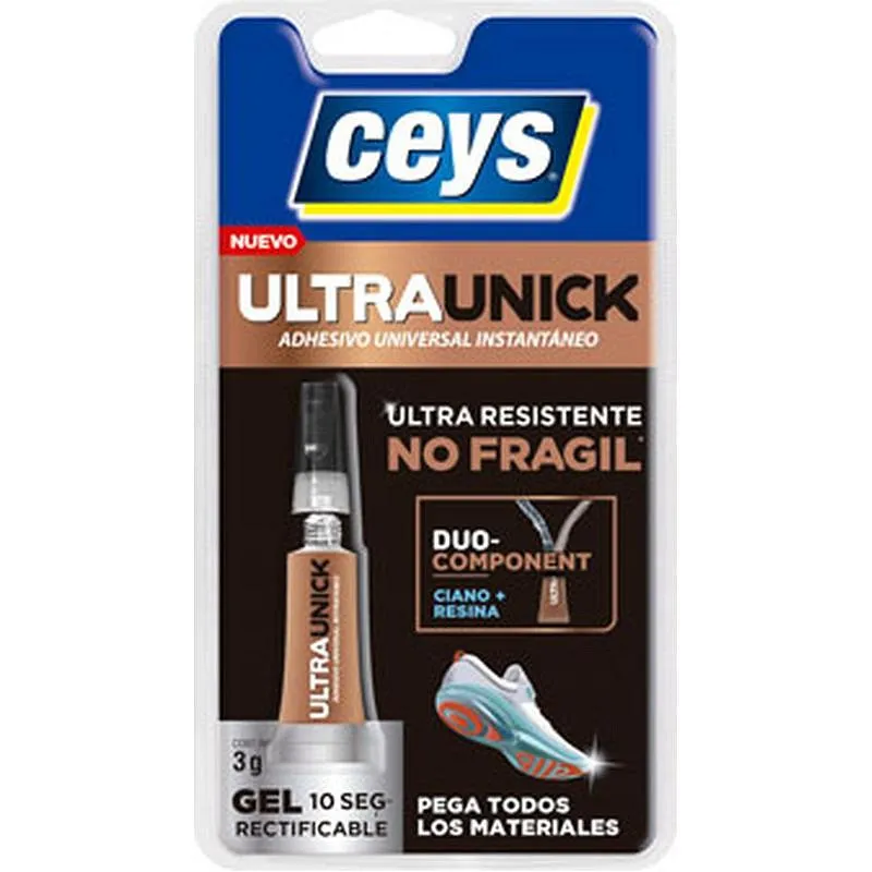 Compra ADHESIVO INSTANTANEO ULTRAUNICK GEL 3 GR CEYS 504286 al mejor precio
