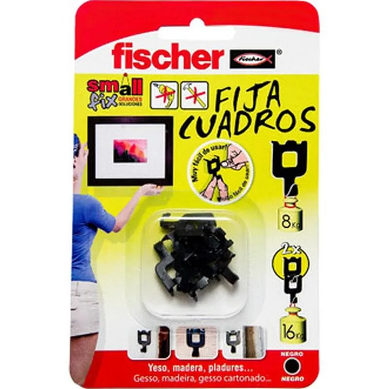 Compra FIJA CUADROS 8 UDS NEGRO FISCHER 518168 al mejor precio