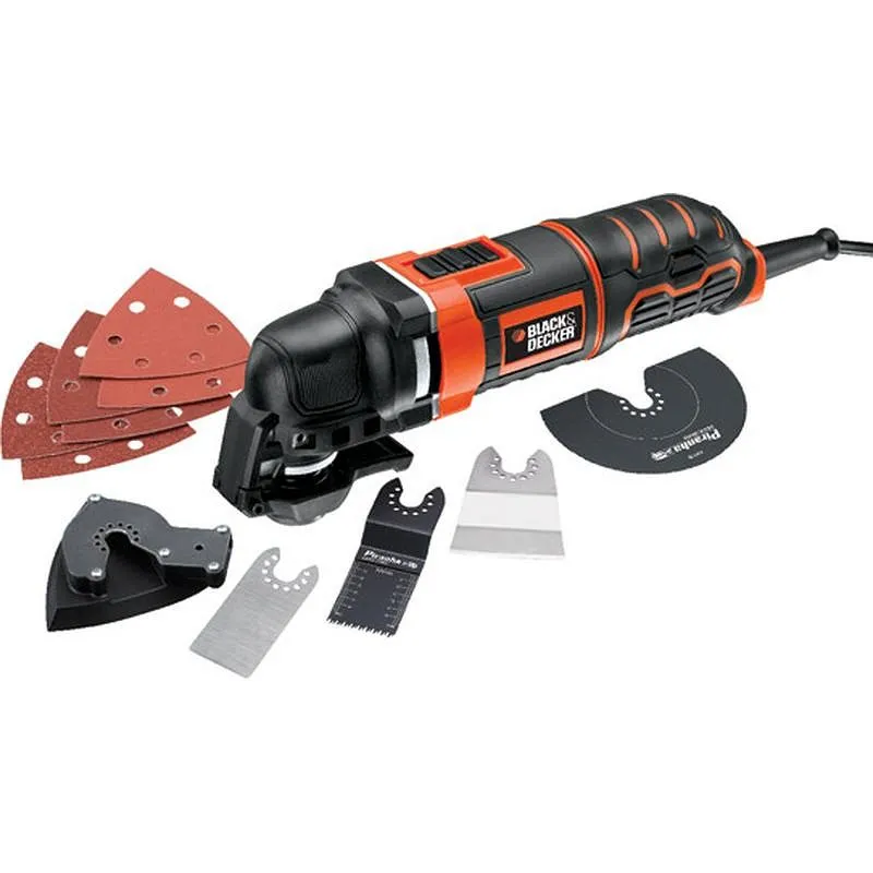 Compra MULTIHERRAMIENTA OSCILANTE CON CABLE MT300K 300 W + 11 ACCESORIOS BLACK & DECKER MT300KA al mejor precio