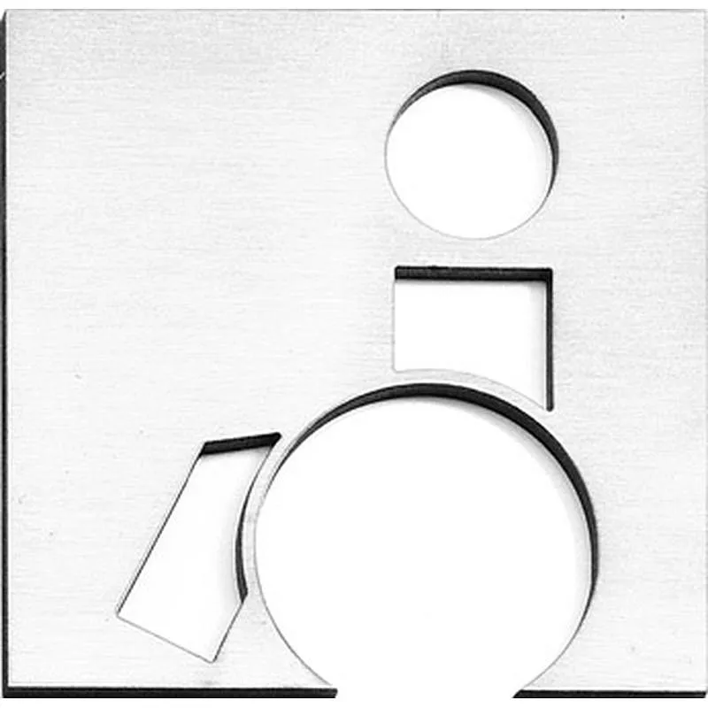 Compra PLACA ICONO INOX 100 MM SERVICIO DISCAPACITADO ESTAMP 1105031 al mejor precio