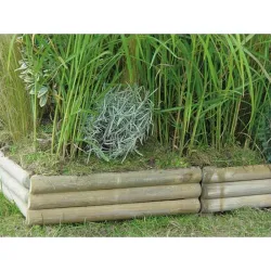 Compra BORDURA MINIVALLA MADERA TRAVERSE 21 X 110 CM POSTE DE FIJACION 40 CM FOREST 0043 al mejor precio