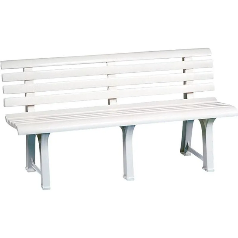 Compra BANCO JARDIN RESINA ORQUIDEA BLANCO PROGARDEN 9653824 al mejor precio