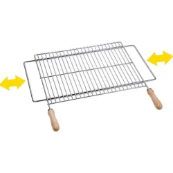 Compra PARRILLA BARBACOA EXTENSIBLE ZINC 70/80X40 CM SAUVIC 02726 al mejor precio