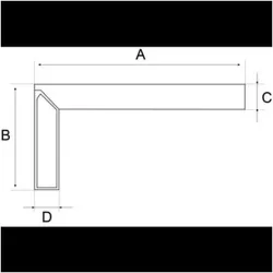 Compra ESCUADRA CONSTRUCCION BAHCO 3085/ 80 CM BAHCO 308508000 al mejor precio