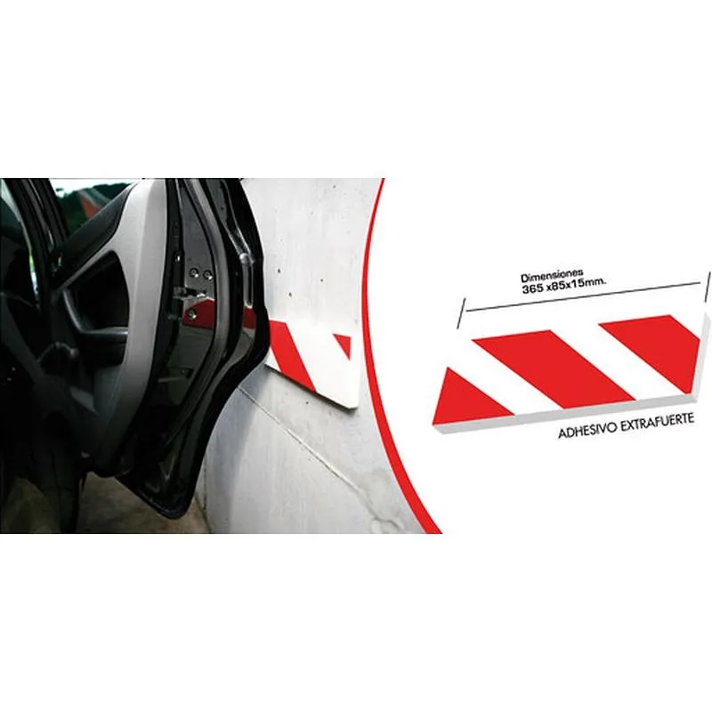 Compra PROTECTOR PARKING LATERAL ROJO/BLANCO 365 X 85 X 15 MM DICOAL DPA01 al mejor precio