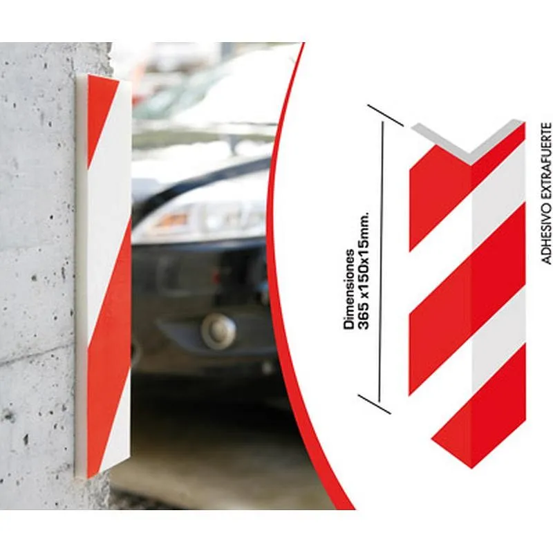 Compra PROTECTOR PARKING ESQUINA ROJO/BLANCO 365 X 150 X 15 MM DICOAL DPA02 al mejor precio