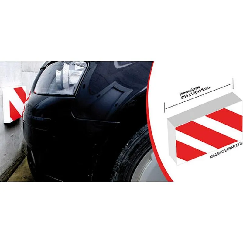 Compra PROTECTOR PARKING FRONTAL ROJO/BLANCO 295 X 195 X 40 MM DICOAL DPA03 al mejor precio