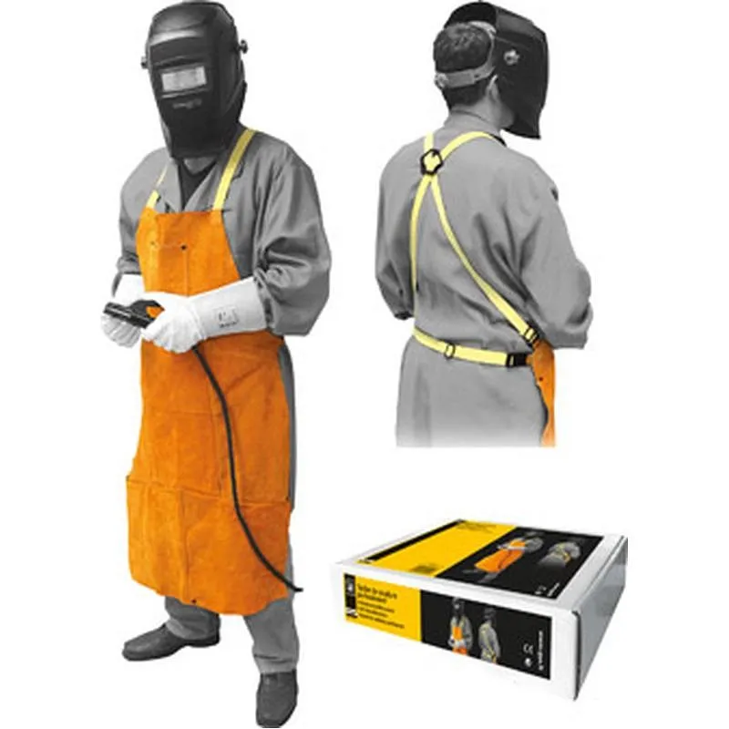 Compra DELANTAL CUERO SOLDADOR MARRON 378045217 NON 378045217 al mejor precio