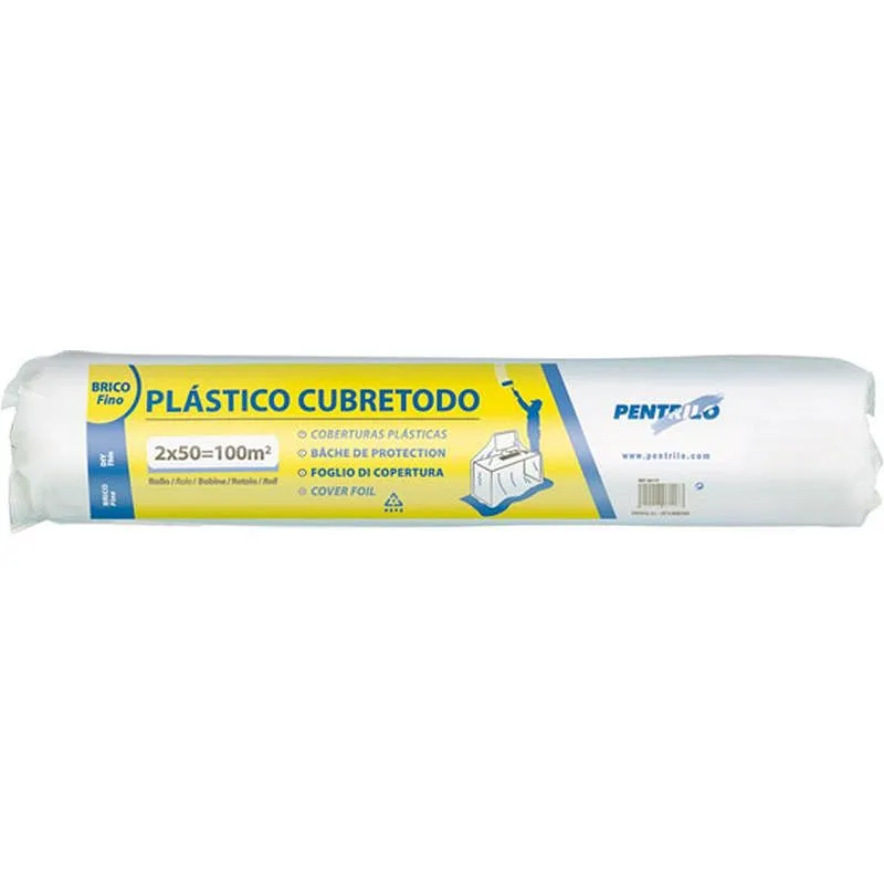 Compra PLASTICO CUBRETODO PROTECTOR FINO 50 M X 2 M 08117 al mejor precio