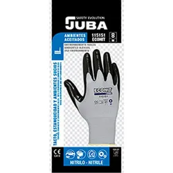 Compra GUANTE NILON RECUBIERTO NITRILO ESTANCO ECO-NIT TALLA 8 JUBA H115151/8 al mejor precio