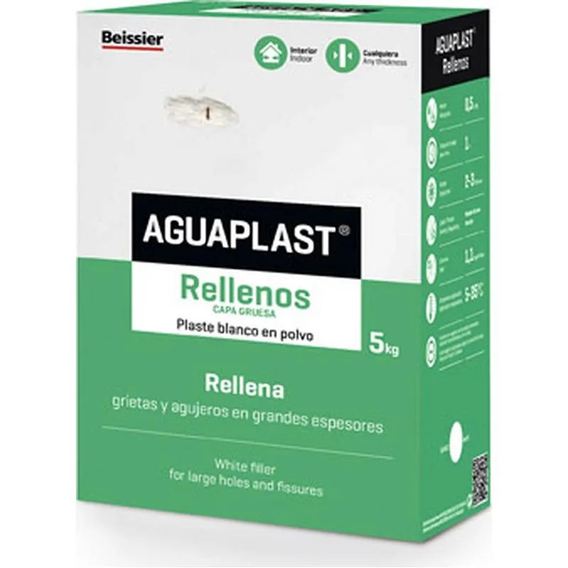 Compra PLASTE AGUAPLAST RELLENOS POLVO 5 KG BEISSIER 70057-003 al mejor precio