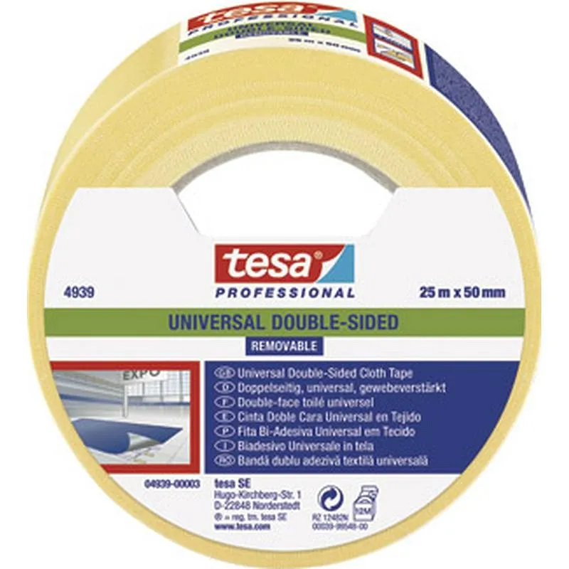 Compra CINTA DOBLE CARA SUELOS REMOVIBLE 25 M X 50 MM TESA TAPE 04939-00003-11 al mejor precio