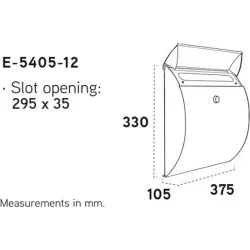 Compra BUZON EXTERIOR INOX AURA INOX ARREGUI E5405-12 al mejor precio