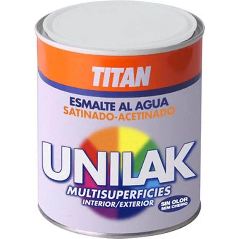 Compra ESMALTE AL AGUA UNILAK SATINADO 750 ML BLANCO TITAN 03F140034/5727953 al mejor precio