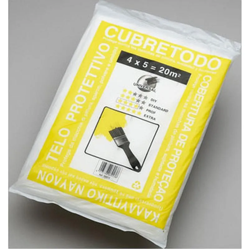 Compra PLASTICO CUBRETODO PROTECTOR MEDIO 5 M X 4 M X 15 MICRAS UNIVERSAL 6913 al mejor precio