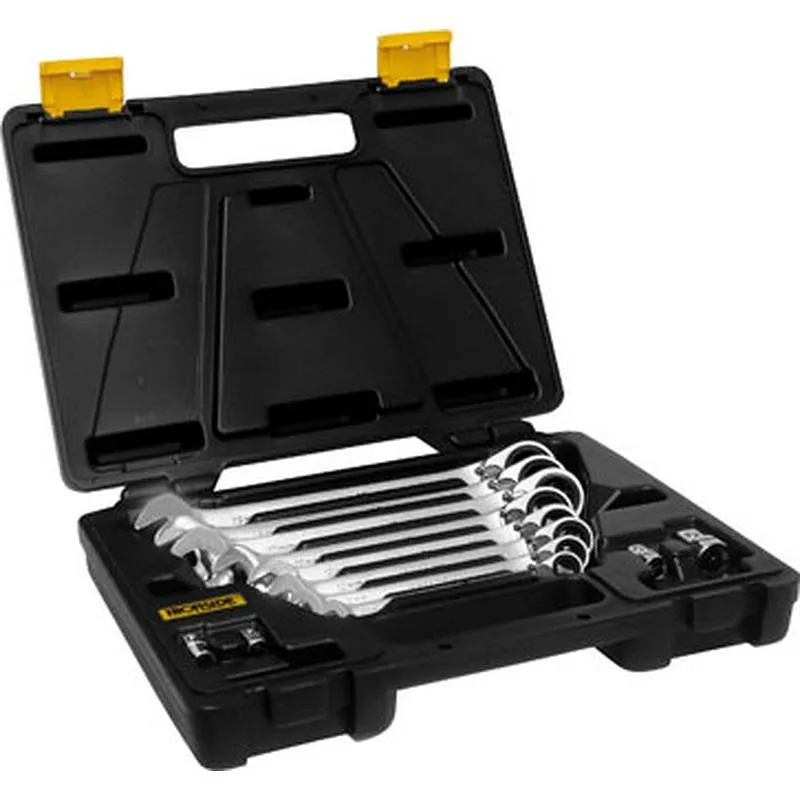 Compra LLAVE COMBINADA CON CARRACA REVERSIBLE, EN MALETIN 12 PIEZAS, CROMO VANADIO IRONSIDE 117335 al mejor precio