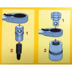 Compra LLAVE COMBINADA CON CARRACA REVERSIBLE, EN MALETIN 12 PIEZAS, CROMO VANADIO IRONSIDE 117335 al mejor precio