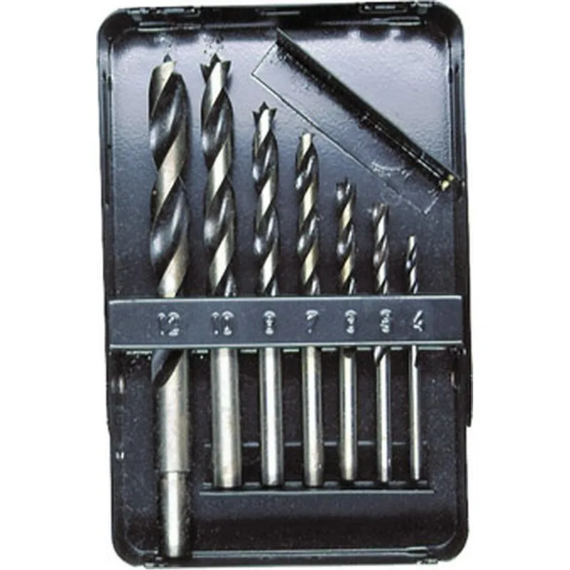 Compra BROCA PARA MADERA 3 PUNTAS JUEGO 7 PIEZAS diametro 4-5-6-7-8-10-12 IRONSIDE 232481 al mejor precio