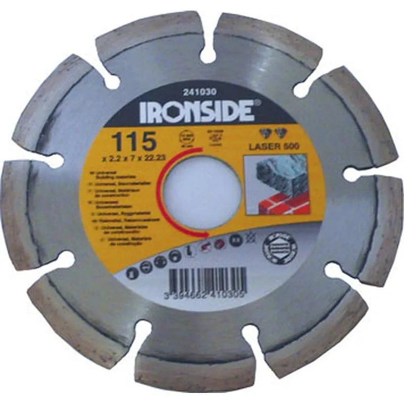 Compra DISCO DIAMANTE SEGMENTADO LASER 500 - 115 IRONSIDE 241030 al mejor precio
