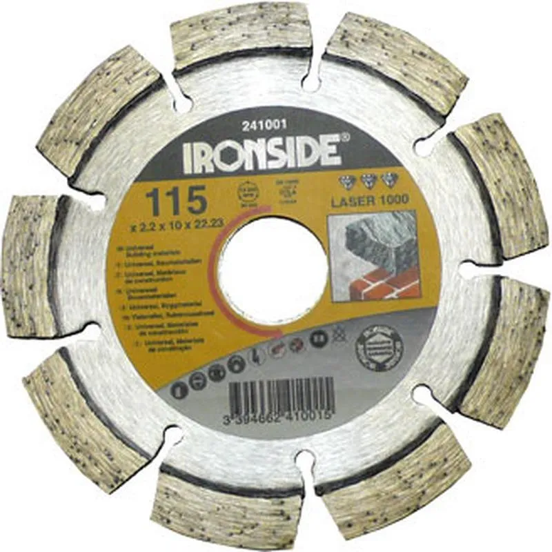 Compra DISCO DIAMANTE SEGMENTADO LASER 1000 - 115 IRONSIDE 241001 al mejor precio