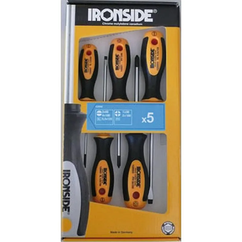 Compra DESTORNILLADOR JUEGO 5 PIEZAS BOCAS PL / PH IRONSIDE 120500 al mejor precio