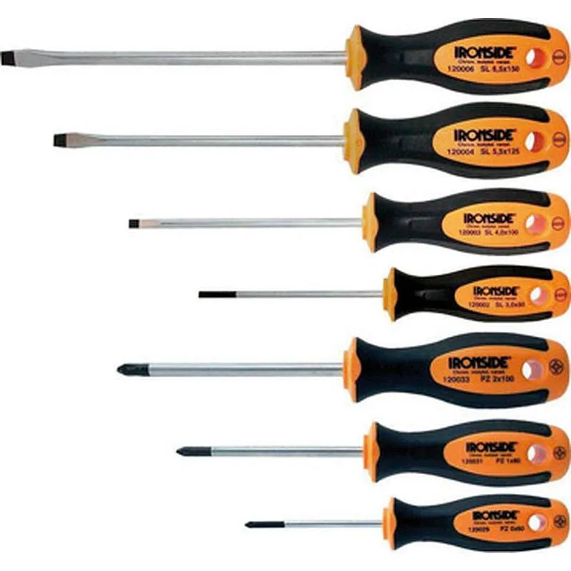 Compra DESTORNILLADOR JUEGO 7 PIEZAS BOCAS PL / PZ IRONSIDE 120502 al mejor precio