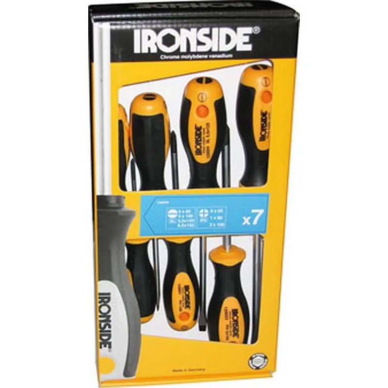 Compra DESTORNILLADOR JUEGO 7 PIEZAS BOCAS PL / PH IRONSIDE 120503 al mejor precio
