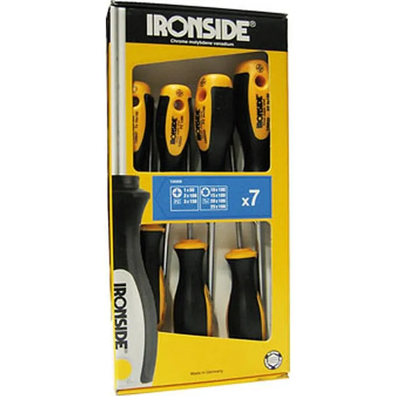 Compra DESTORNILLADOR JUEGO 7 PIEZAS BOCAS PZ / TX IRONSIDE 120508 al mejor precio