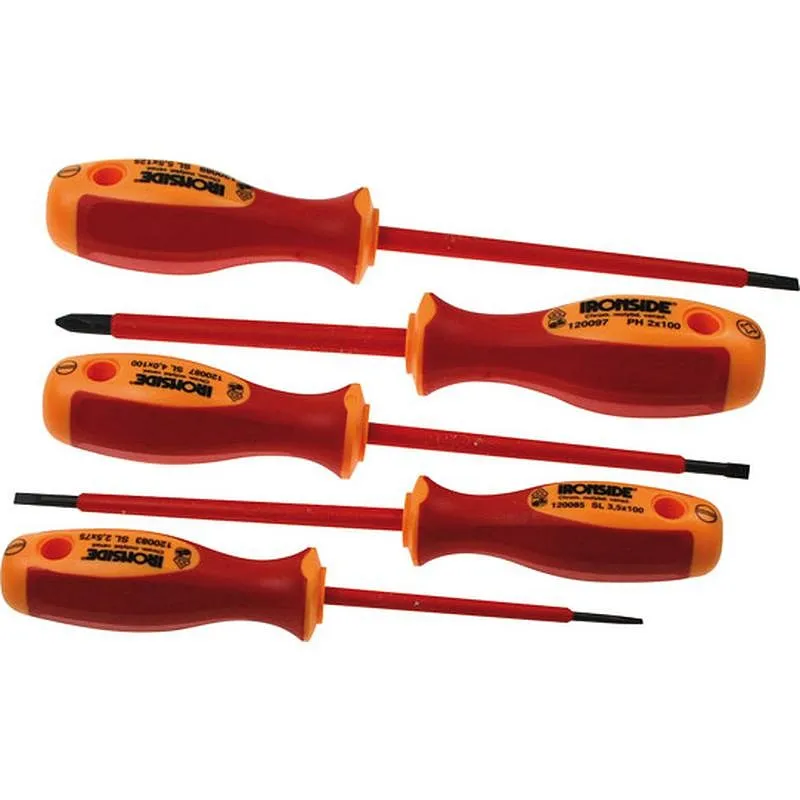 Compra DESTORNILLADOR JUEGO 5 PIEZAS AISLADO 1000 V BOCAS PL / PH IRONSIDE 120504 al mejor precio