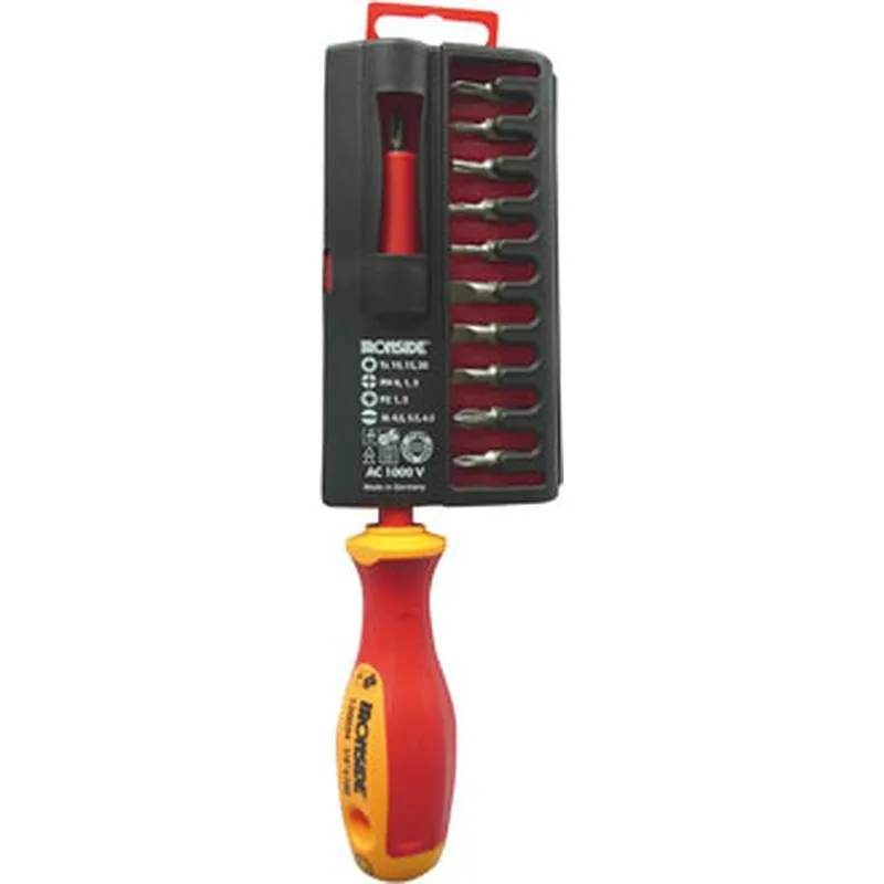 Compra DESTORNILLADOR MAGNETICO AISLADO 1000 V INCLUYE 11 PUNTAS IRONSIDE 120032 al mejor precio
