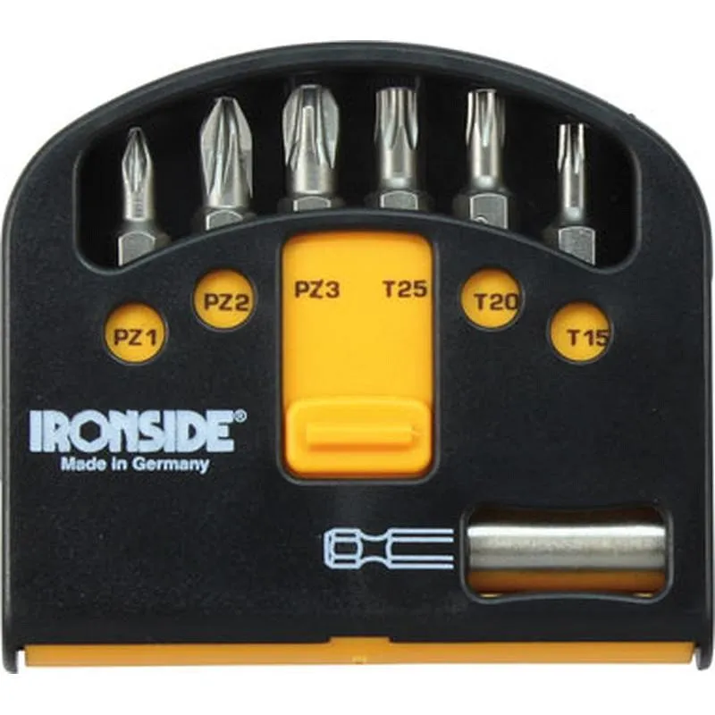 Compra PUNTA ATORNILLAR 7 PIEZAS / ESTUCHE ERGONOMICO PZ 1-2-3 / TX 15-20-25 IRONSIDE 244060 al mejor precio