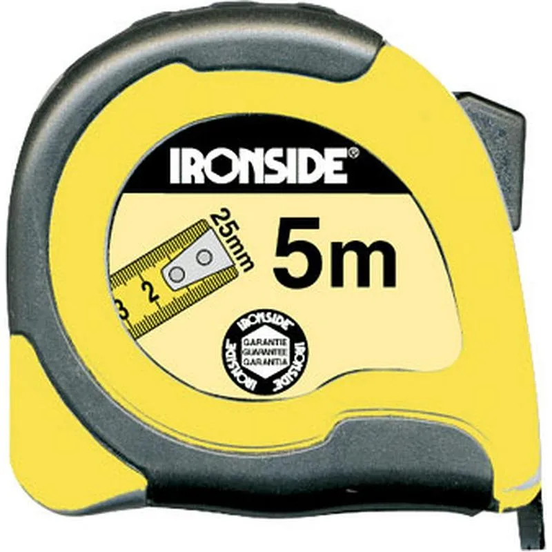 Compra FLEXOMETRO ABS / BICOMPONENTE CON FRENO 5 M X 25 MM CINTA IMPRESA A DOS CARAS IRONSIDE 150215 al mejor precio