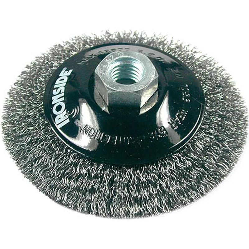 Compra CEPILLO CIRCULAR CONICO PUA ACERO M14 diametro 100 X 10/0,30 IRONSIDE 243004 al mejor precio