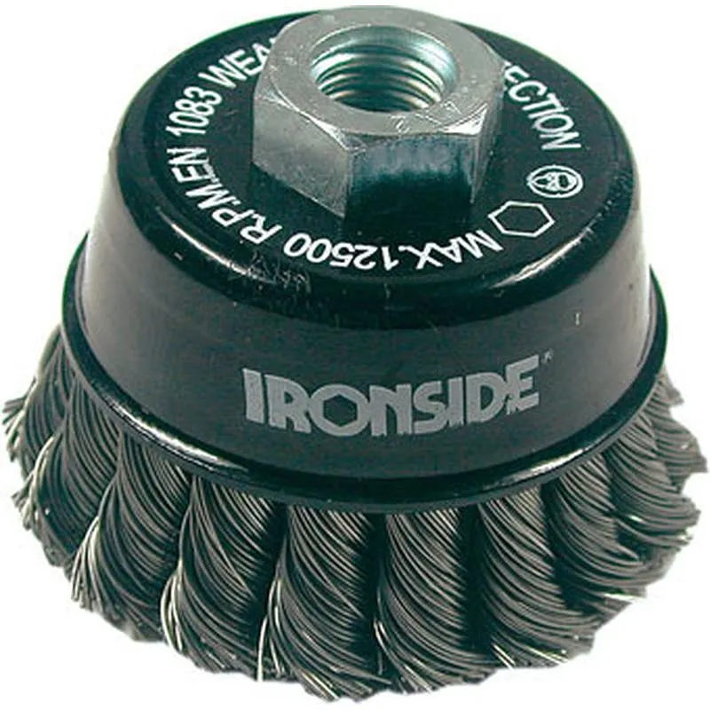 Compra CEPILLO TAZA PUA TRENZADA ACERO M14 diametro100/0.30 IRONSIDE 243007 al mejor precio