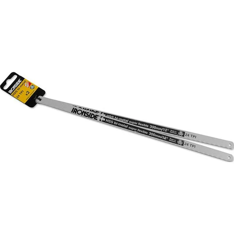 Compra HOJA SIERRA BI-METAL 300 MM 24 TPI (2 U) IRONSIDE 131103 al mejor precio