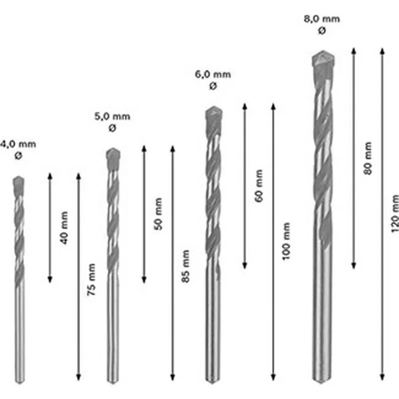 Compra BROCA MULTIUSO CONSTRUCCION 4 X 40 75 MM IRONSIDE 231231 al mejor precio