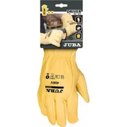 Compra GUANTE PIEL FLOR VACUNO DRIVER AMARILLO TALLA 9 JUBA H406V/9 al mejor precio