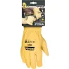 Compra GUANTE PIEL FLOR VACUNO DRIVER AMARILLO TALLA 9 JUBA H406V/9 al mejor precio