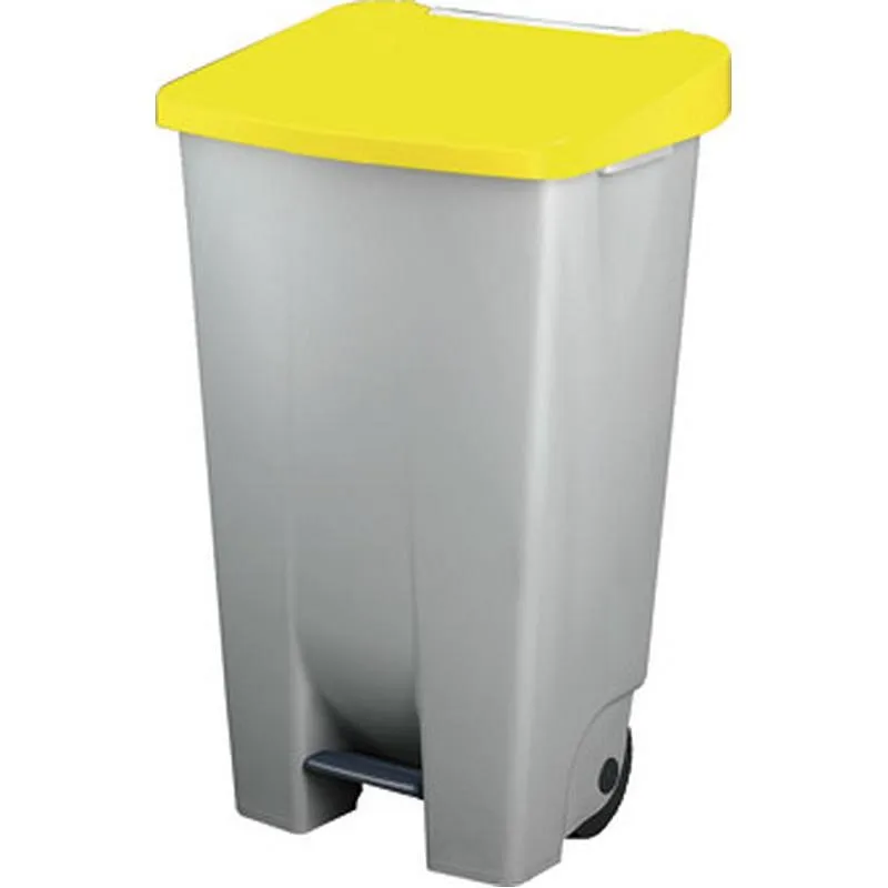 Compra CONTENEDOR SELECTIVO AMARILLO PEDAL Y RUEDAS 120 L DENOX 23400AMARILLO al mejor precio