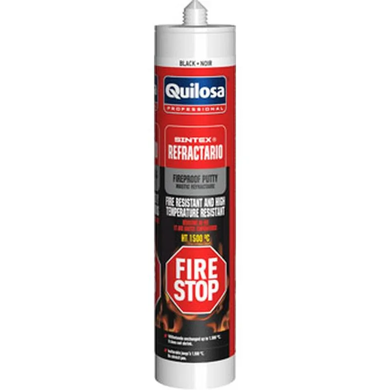 Compra MASILLA REFRACTARIA SINTEX FIRE STOP 300 ML NEGRO QUILOSA 10043034 al mejor precio