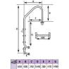 ESCALERA PARA PISCINA ENTERRADA STANDARD ACERO INOX 4 PELDAÑOS QP 509084