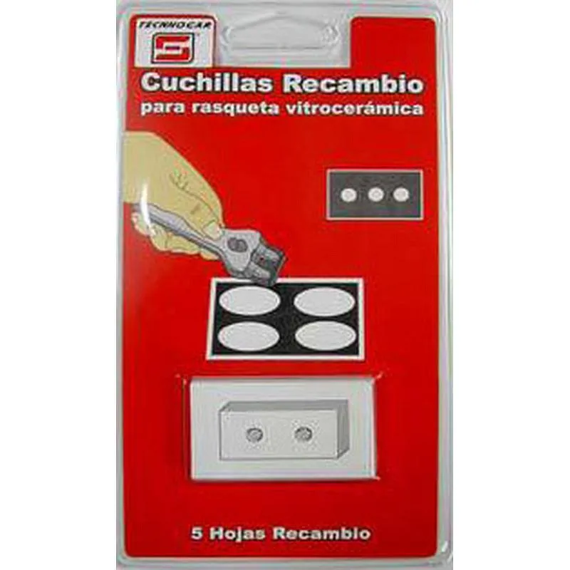 Compra CUCHILLA RECAMBIO RASQUETA VITRO 5 UDS TECNHOGAR 953 al mejor precio