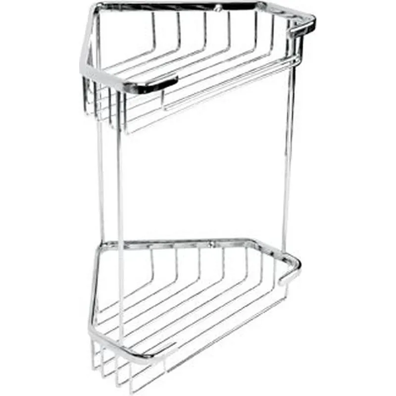 Compra CESTO DUCHA DOBLE RINCONERA 17,5 X 17,5 X 26,5 CM ALUMINIO TATAY 6606100 al mejor precio