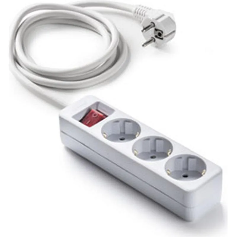 Compra BASE MULTIPLE ECO CON INTERRUPTOR BLANCA 3 TOMAS 1,5 MT FAMATEL 9/703 al mejor precio