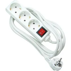 Compra BASE MULTIPLE ECO CON INTERRUPTOR BLANCA 3 TOMAS 1,5 MT FAMATEL 9/703 al mejor precio