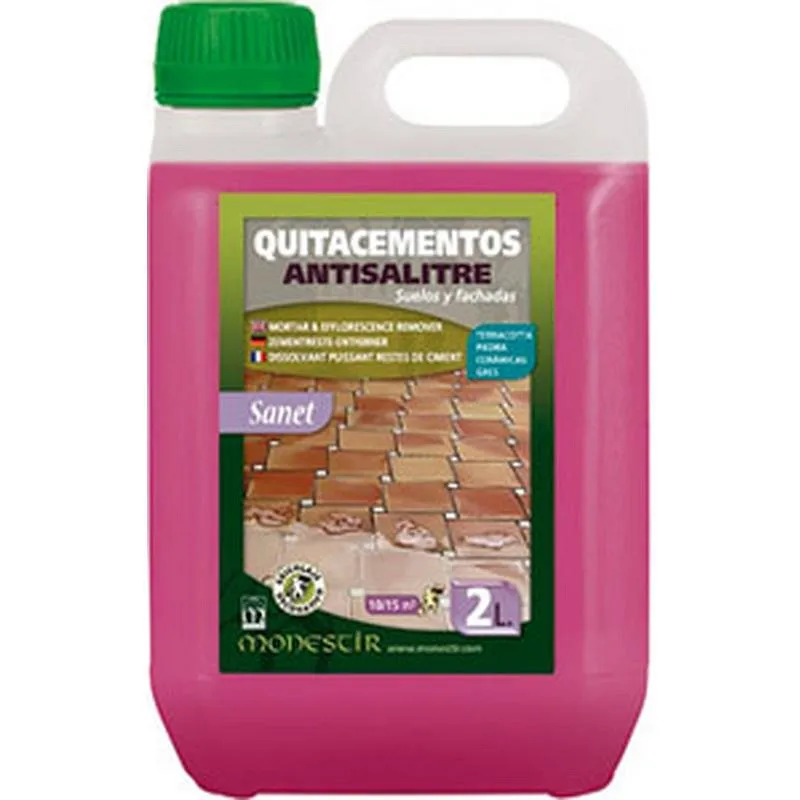 Compra LIMPIADOR SUELOS QUITACEMENTO ANTISALITRE SANET 2 L MONESTIR 8428053020028 al mejor precio