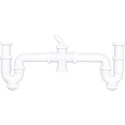 SIFON CURVO DOBLE RACORD...