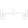 Compra SIFON CURVO DOBLE RACORD EXTENSIBLE diametro 40 MM +2 TOMAS ELECT CREARPLAST 025912 al mejor precio