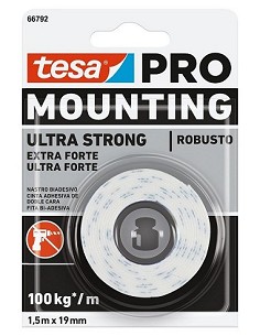 Compra Cinta mounting pro doble cara ultrastrong 1,5m x 19 mm ultrafuerte TESA TAPE 66792-00002-00 al mejor precio