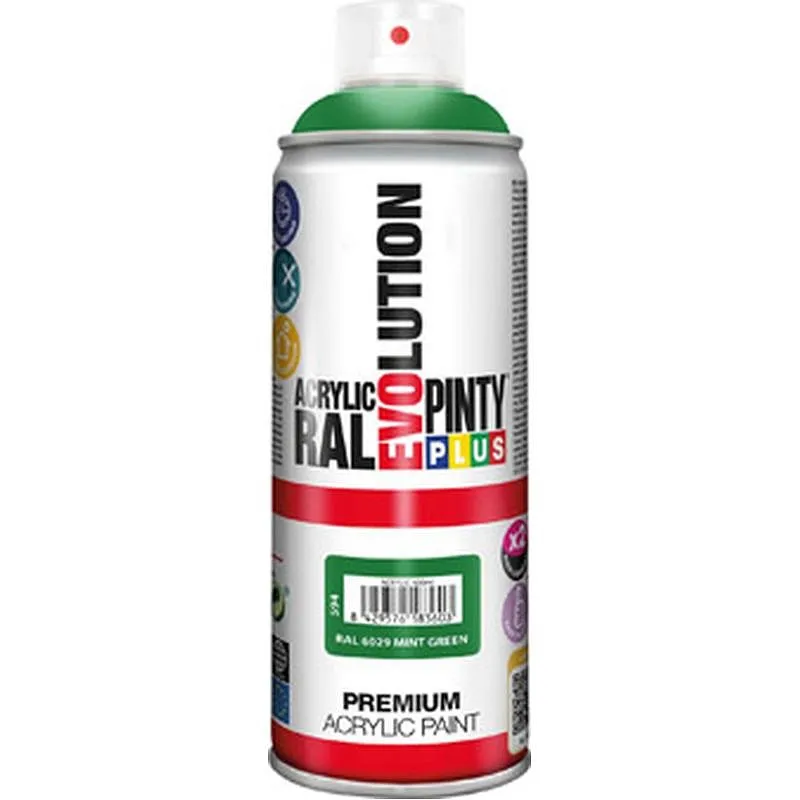 Compra PINTURA SPRAY ACRILICA EVOLUTION BRILLO 520 CC RAL 6029 VERDE MENTA PINTYPLUS 594 al mejor precio